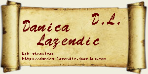 Danica Lazendić vizit kartica